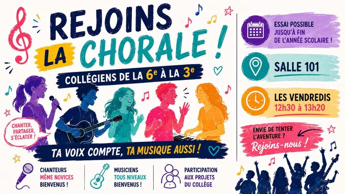 chorale ouverte rejoins nous jusque 12 juin inclus musiciens motivés bienvenus